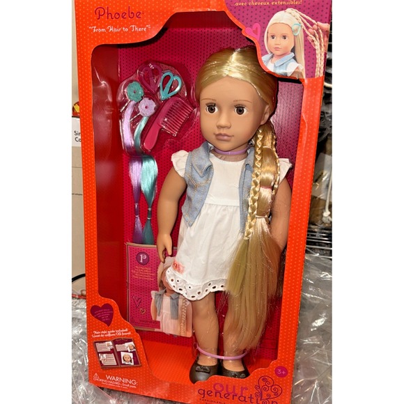 Our Generation Other - BRAND NEW Our Generation Phoebe Doll From Hair to There with Extendable Hair